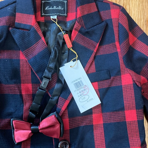 LUOBO BEI BEI, 4 PIECE CHECKED SUIT, KIDS, CHILDREN, TODDLERS, BOYS, WOMEN - Picture 15 of 16